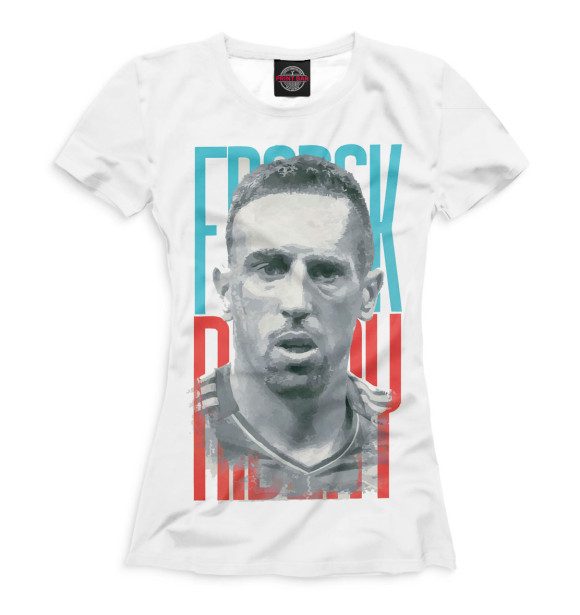 Женская футболка с изображением Франк Рибери цвета Белый