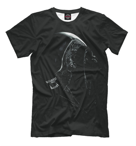 Мужская футболка с изображением Alien цвета Черный