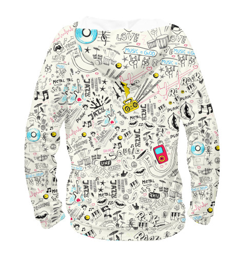 

Худи Print Bar, Белый, Music is Everything