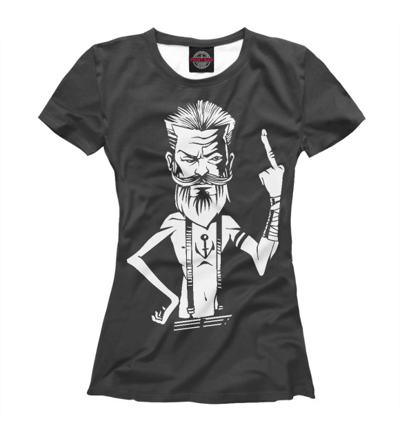Женская футболка с изображением Hipster цвета Белый