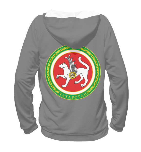 Мужское худи с изображением ТАТАРСТАН цвета Белый