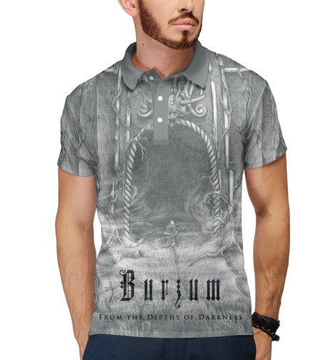 

Поло Print Bar, Белый, Burzum