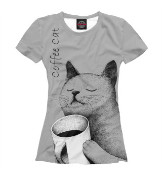 Женская футболка Morning Cat