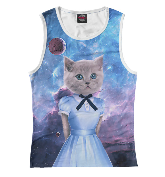 Майка для девочки с изображением Коты в платьях цвета Белый