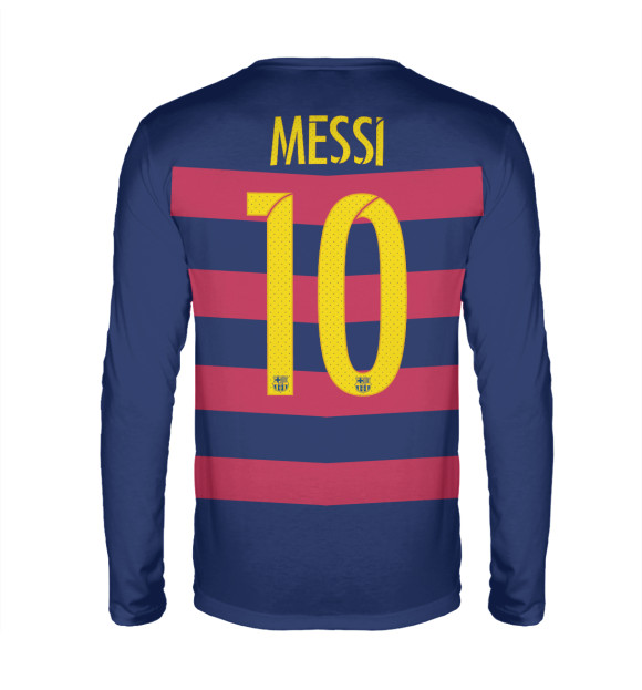 Мужской лонгслив с изображением FC Barcelona Messi 10 цвета Белый