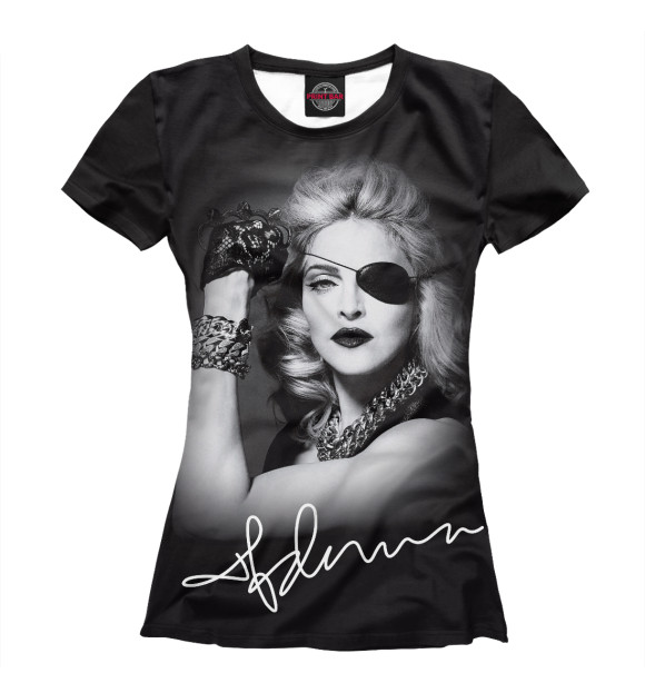 Женская футболка с изображением Madonna цвета Белый