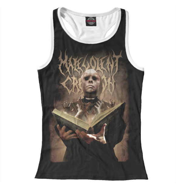 Женская майка-борцовка с изображением Malevolentcreation цвета Белый