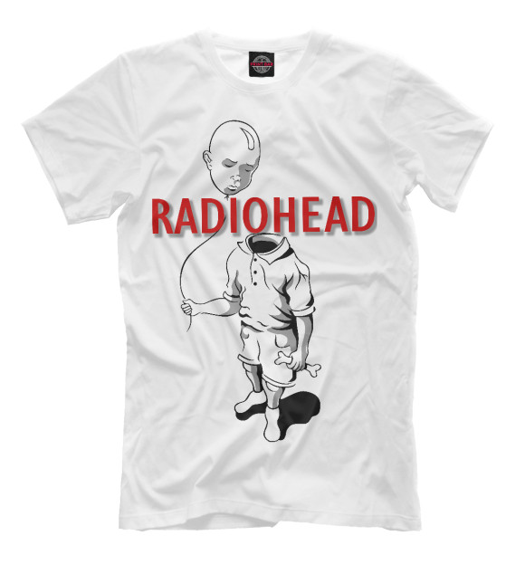 Футболка для мальчиков с изображением Radiohead цвета Молочно-белый