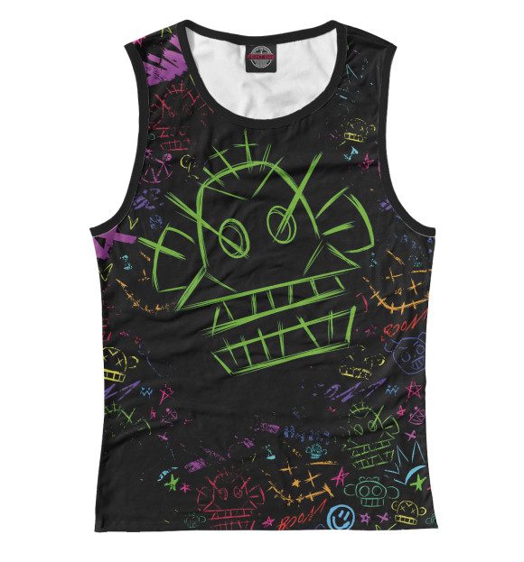 Женская майка с изображением Arcane League Of Legends цвета Белый