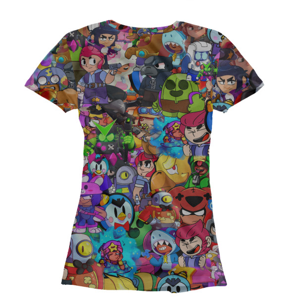 Женская футболка с изображением Brawl Stars:Poko цвета Белый