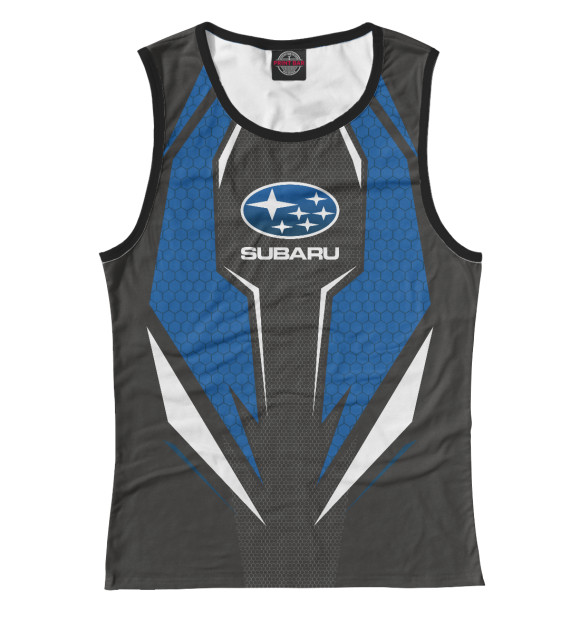 Майка для девочки с изображением Subaru Driver team цвета Белый