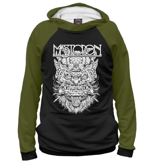 Женское худи с изображением Mastodon (demon) цвета Белый