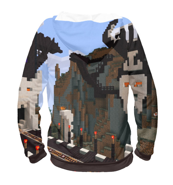 Женское худи с изображением Minecraft цвета Белый