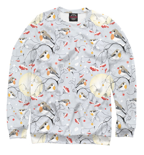 

Свитшоты Print Bar, Белый, Winter Birds