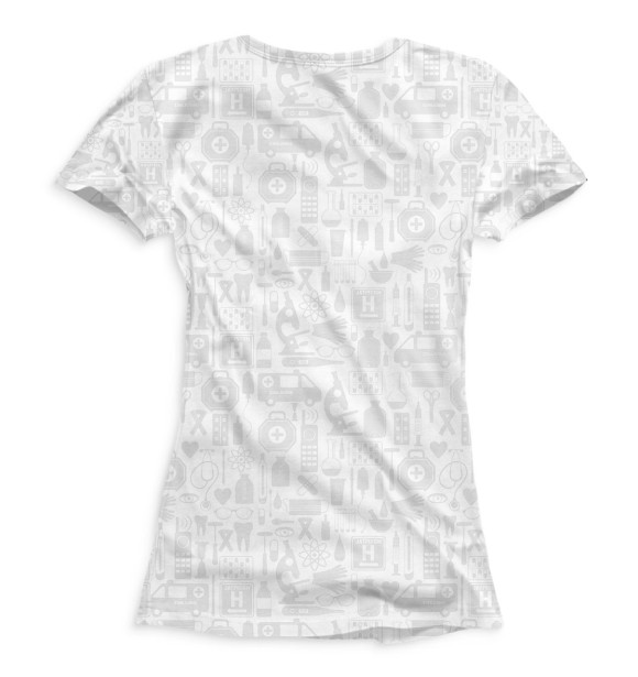 Женская футболка с изображением Я - не бог, я его подрядчик цвета Белый