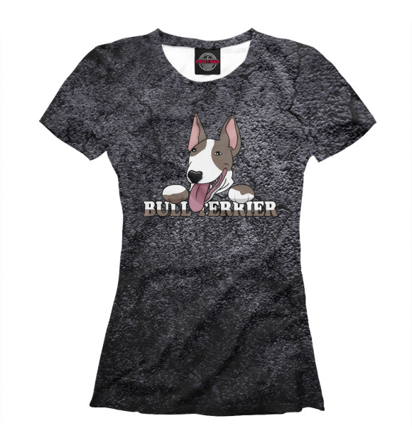 Женская футболка с изображением Bull Terrier Dog Lover Dogs цвета Белый