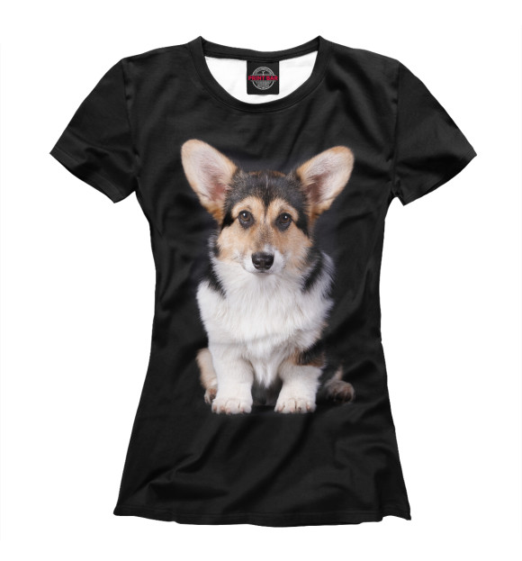 Футболка для девочек с изображением Вельш корги кардиган цвета Белый