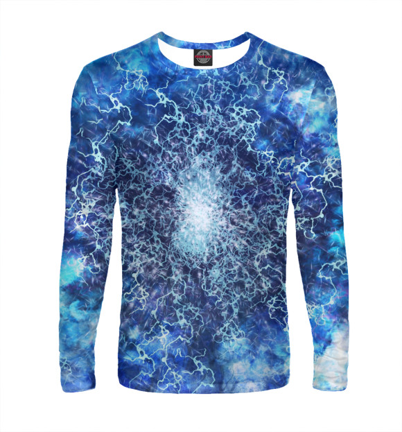 Мужской лонгслив с изображением Ток цвета Белый