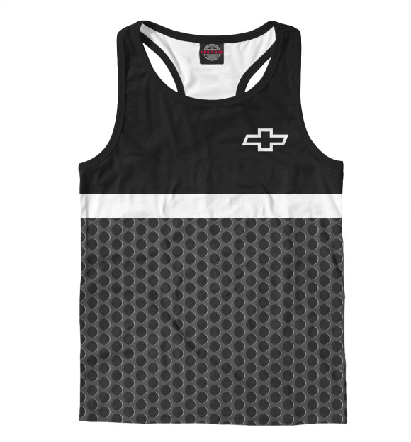 Мужская майка-борцовка с изображением Chevrolet цвета Белый