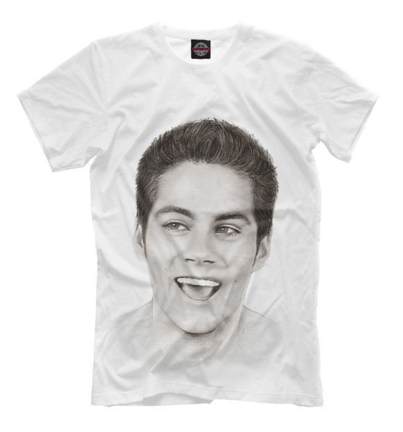 Мужская футболка с изображением Дилан О'Брайен цвета Молочно-белый