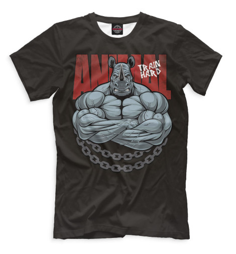Футболки Print Bar, Черный, Train Hard