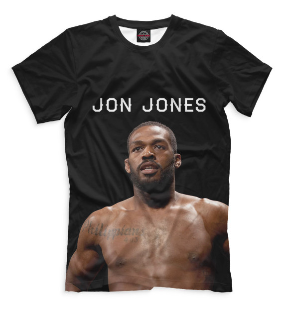 Мужская футболка с изображением Jon цвета Черный