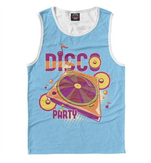 Майка для мальчика с изображением Дискотека цвета Белый