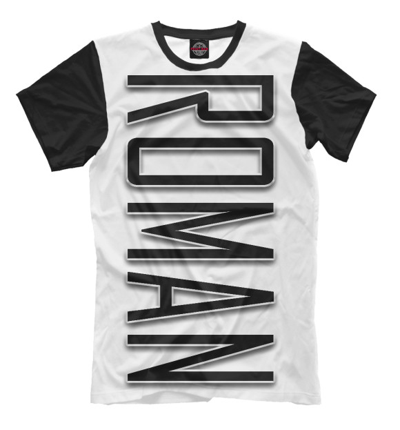 Мужская футболка с изображением Roman-black цвета Молочно-белый