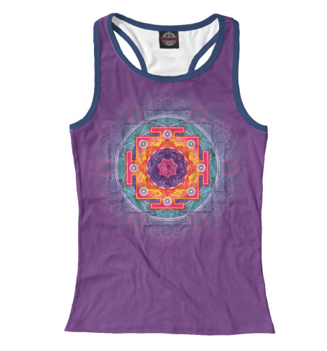 

Майки борцовки Print Bar, Белый, Янтра на фиолетовом фоне