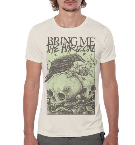 

Футболки Print Bar, Бежевый, Bring Me The Horizon