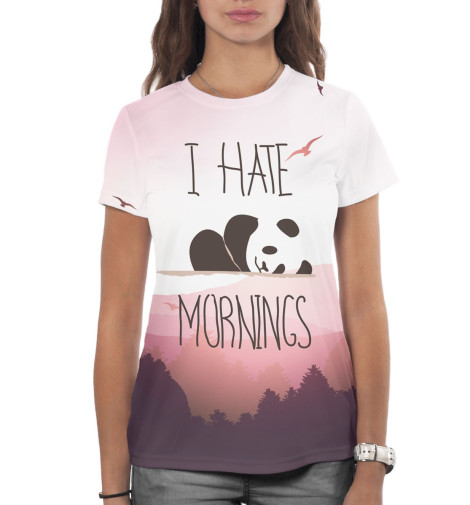 

Футболки Print Bar, Белый, I Hate Mornings