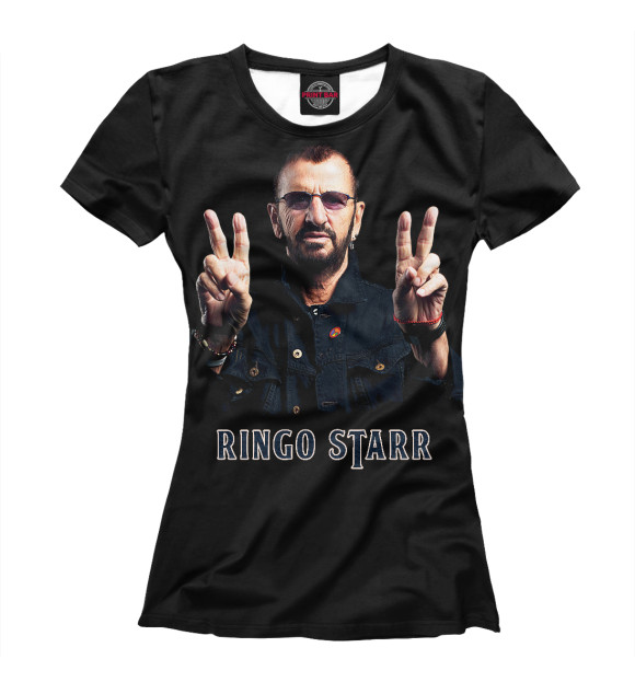 Женская футболка с изображением Ringo Starr цвета Белый