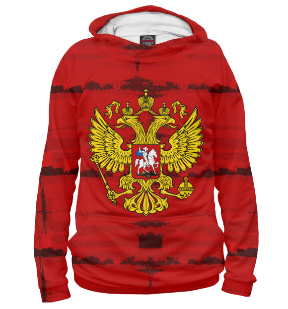 Женское худи с изображением Russia collection red цвета Белый