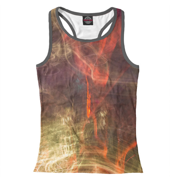 Женская майка-борцовка с изображением Дым цвета Белый