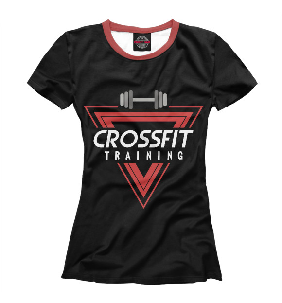 Женская футболка с изображением Crossfit Training цвета Белый