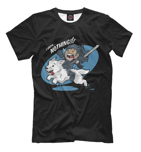 

Футболки Print Bar, Черный, I Know Nothing