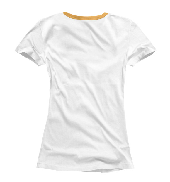 Женская футболка с изображением Шпиц цвета Белый