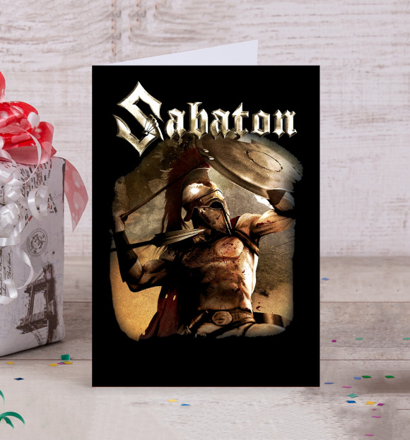 Открытка с изображением Sabaton цвета Белый