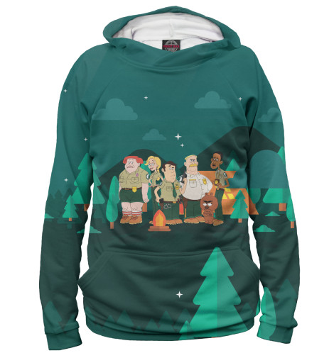 

Худи Print Bar, Белый, Brickleberry