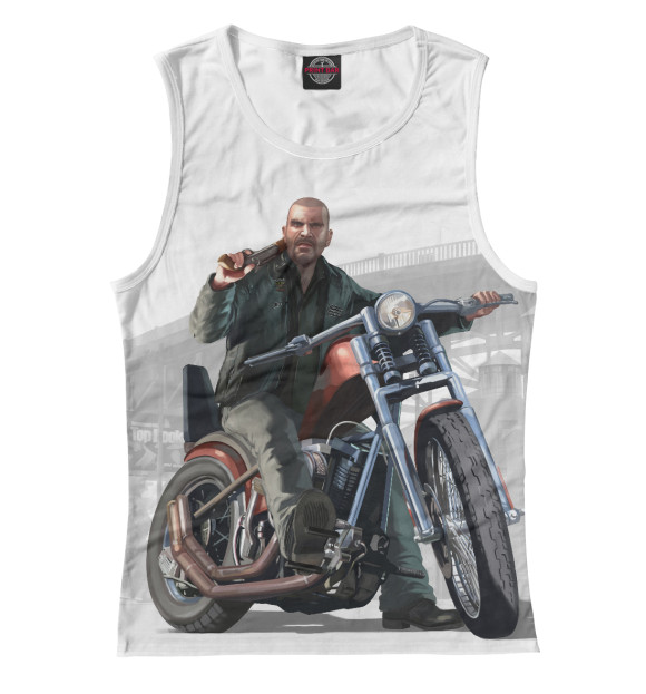 Майка для девочки с изображением Grand Theft Auto цвета Белый