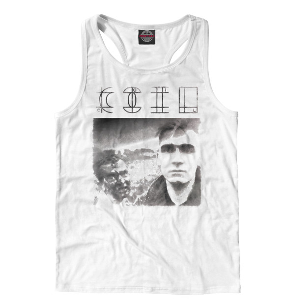 Мужская майка-борцовка с изображением Coil цвета Белый