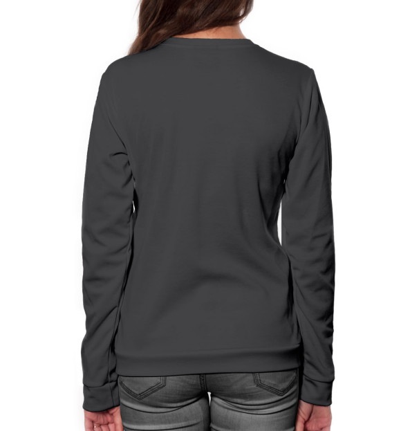 Женский свитшот с изображением Кролик с пистолетом цвета Белый