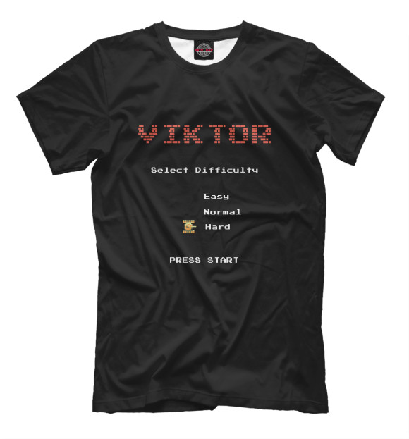 Мужская футболка с изображением Battle city Виктор цвета Белый