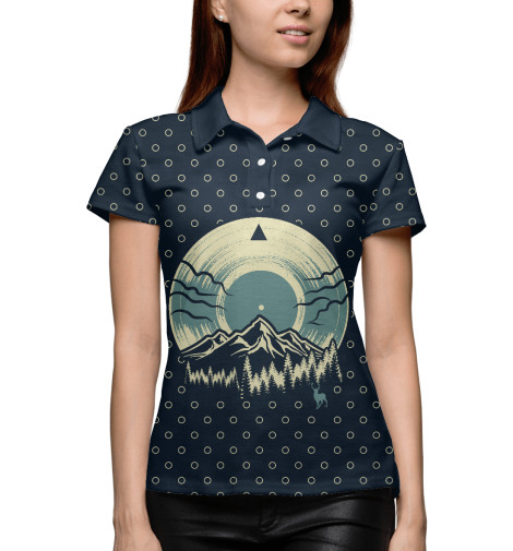 

Поло Print Bar, Белый, Музыка гор