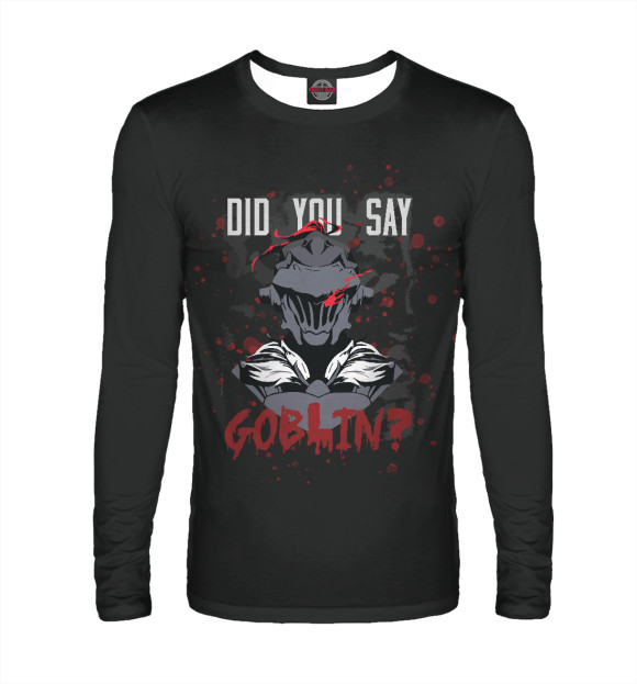 Мужской лонгслив с изображением Did you say goblin цвета Белый