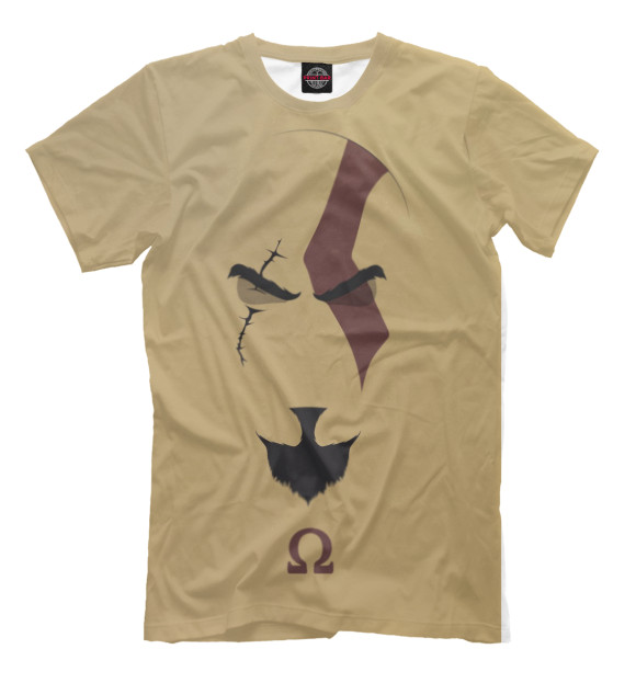 Мужская футболка с изображением God of War Minima цвета Хаки