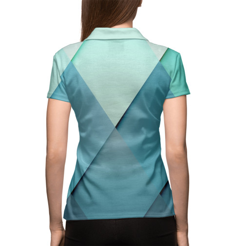 

Поло Print Bar, Белый, Azure rhombuses