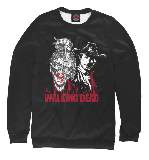 Женский свитшот с изображением The Walking Dead - Rick Grimes цвета Белый
