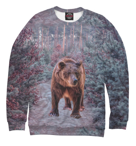 

Свитшоты Print Bar, Белый, Медведь