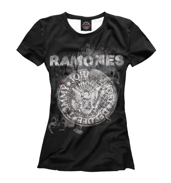 Женская футболка с изображением Ramones цвета Белый